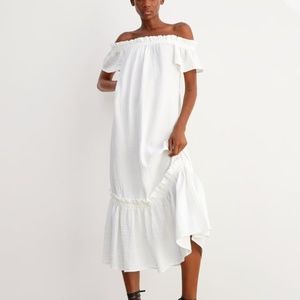 WHITE ZARA DRESS - SMALL